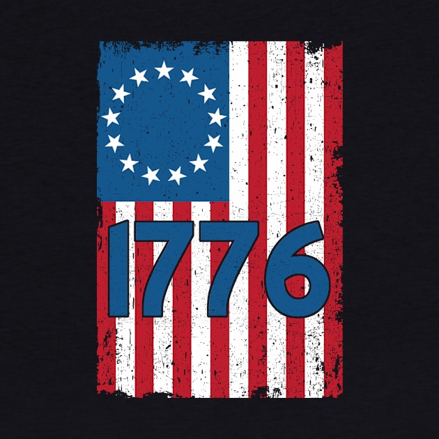 1776 Betsy Ross 4th Of July American Flag by kateeleone97023